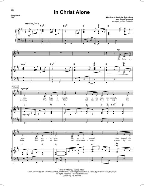 In Christ Alone (arr. Dan Galbraith) (Piano & Vocal) - Sheet Music
