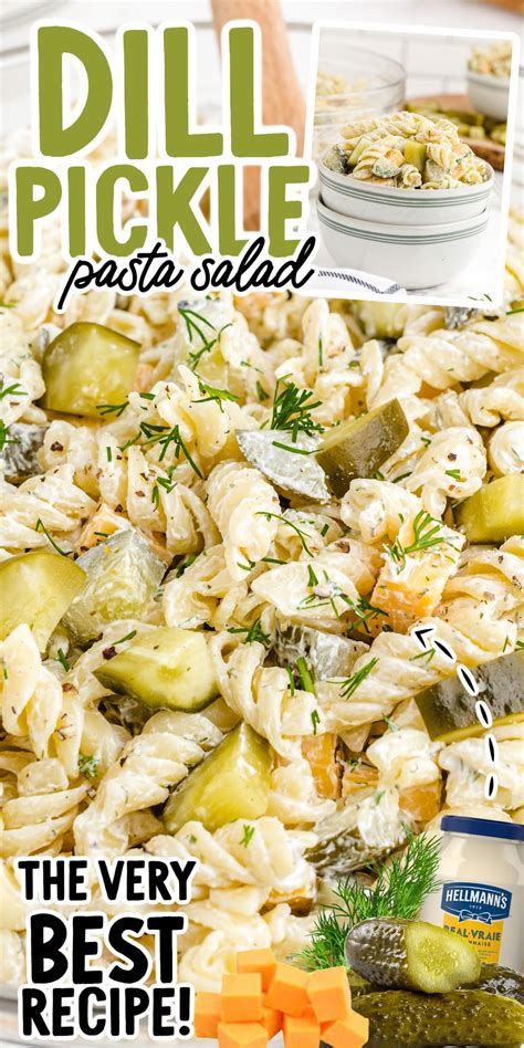 Dill Pickle Salad with Pasta | Pasta salad dressing, Pickle pasta salad ...
