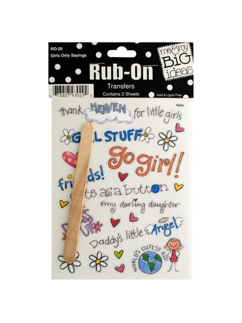 StealStreet SS-KI-CG255 Girls Only Sayings Rub-on Transfers : Amazon.in ...