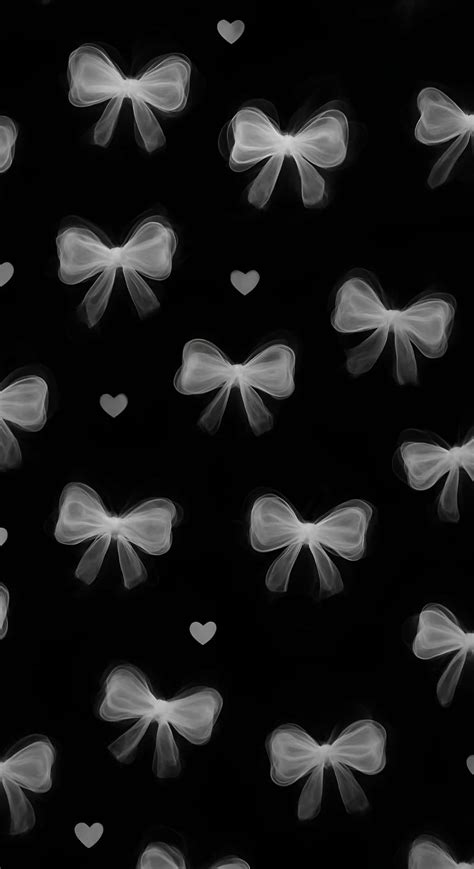 Download Dark Coquette Bows Pattern Wallpaper | Wallpapers.com