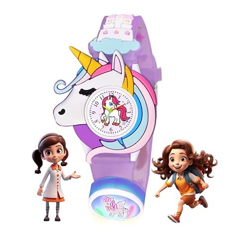 Shocknshop Nylon Led Kids Children Analog Cute Cartoon Multi Color ...