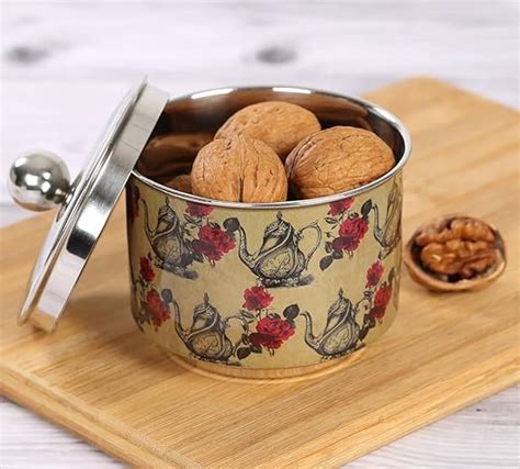 Buy India Circus by Krsnaa Mehta Beige Mystic Rose Kettles Steel Bowl ...