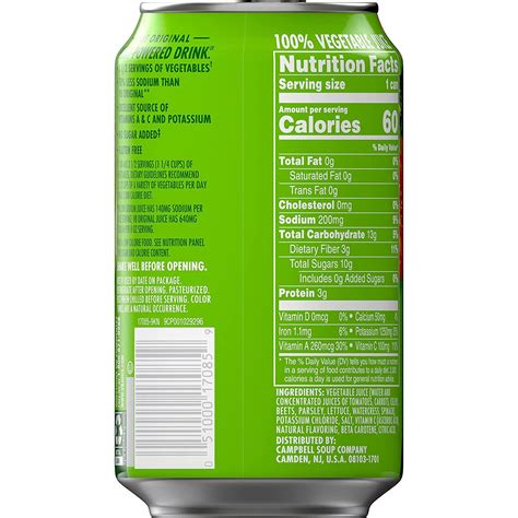 V8 Low Sodium Original 100 Vegetable Juice, Tomato Blend, 11.5 FL OZ ...