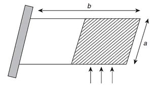 There is a rectangular plate of mass M kg of dimensions ( a × b ). The ...