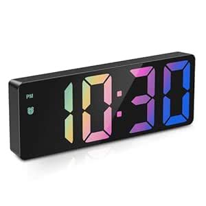 Buy ORIA Digital Alarm Clock, 6.5' LED Alarm Clock, Bedroom Alarm Clock ...