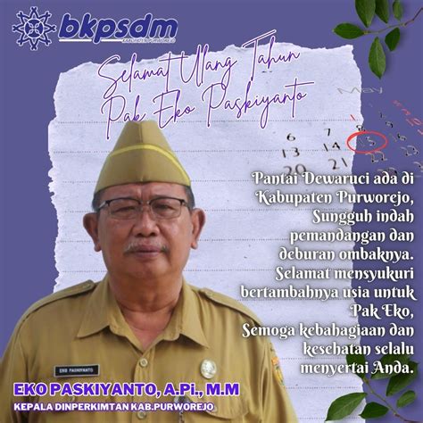 Selamat Ulang Tahun Pak Eko Paskiyanto