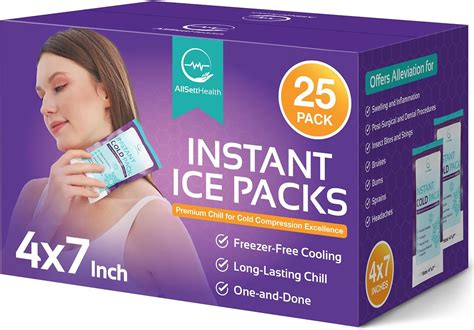 Amazon.com: Disposable Instant Ice Packs 5 Pack - 5 x 6 Cold Compress ...