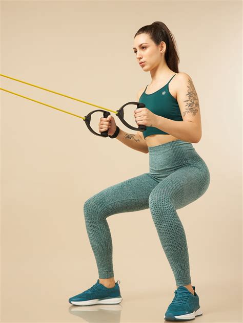 Buy Green Seamless Sports Tights Online in India | Cult Store