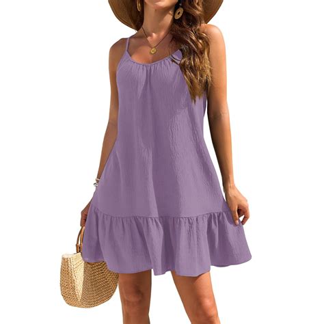 bbyeadc Graduation Dresses for Women Tiered Ruffle Sleeveless Spaghetti ...