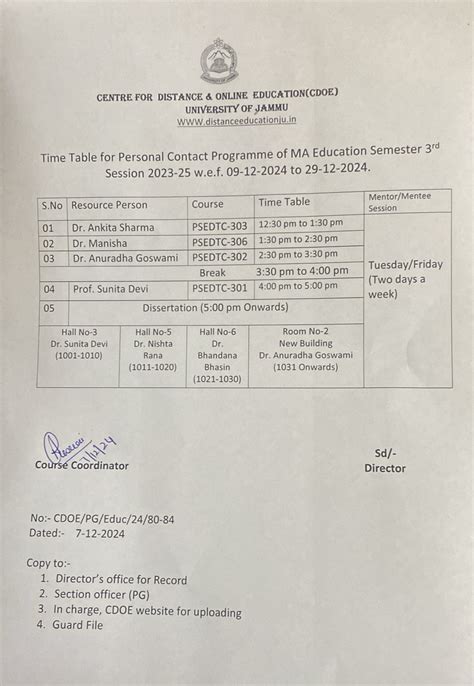 Latest Notifications / Information / Notice from Distance Education ...