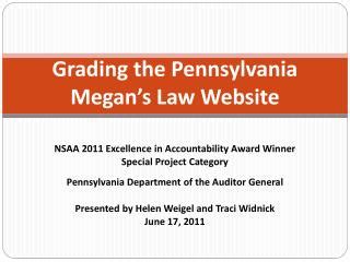 PPT - Grading the Pennsylvania Megan's Law Website PowerPoint ...
