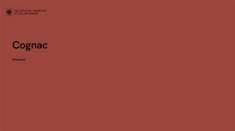 Cognac color - #9A463D - The Official Register of Color Names