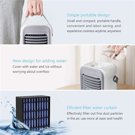 Nika Industries Cordless Rechargeable Portable Air Conditioner Fan with ...