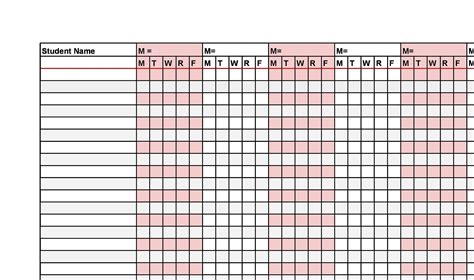 Image result for Class Attendance Sheet
