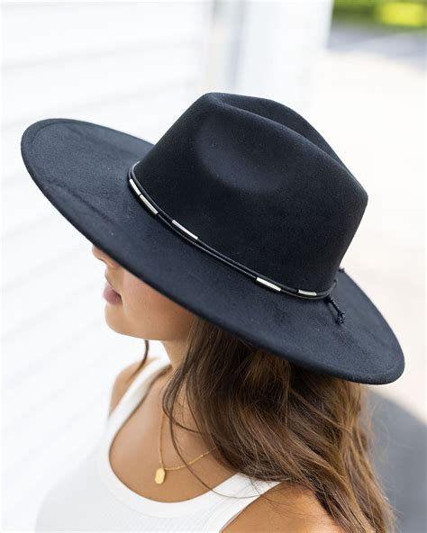Black Brimmed Hat Gorgeous Black Women's Boater Hat In Wide Brim Wool