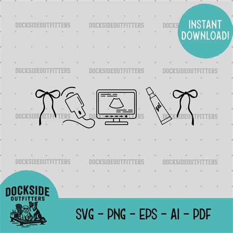 Buy Ultrasound Tech With Bow SVG PNG, Sonogram Medical Clipart, Nurse ...