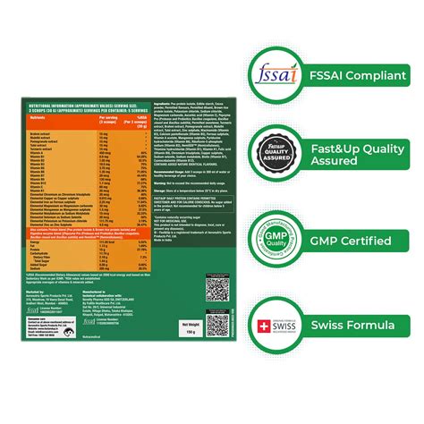 Buy FAST&UP DAILY PROTEIN |15G PLANT PROTEIN | FULFILS DAILY PROTEIN ...