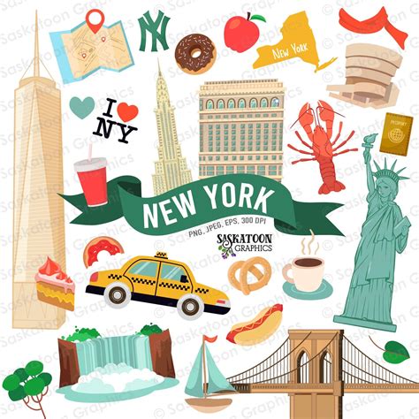 New York City Travel Clip Art - World Culture - North America Continent ...