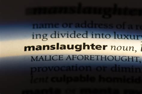 Manslaughter Definition
