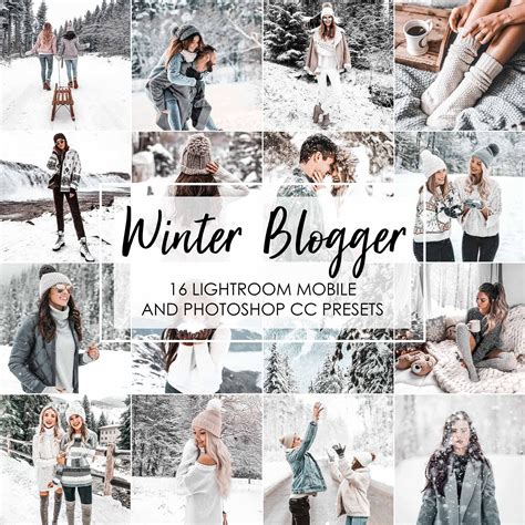 Bright/Crisp White Aesthetic Snow Preset Pack Mobile Lightroom Presets ...