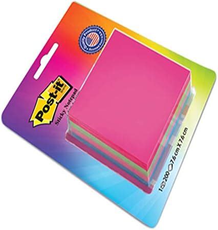 3M Post-it Sticky Notes (3" X 3") - Pack of 2 (2x100 Sheets, Canary ...