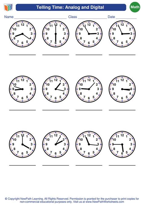 Time Worksheet 的图像结果