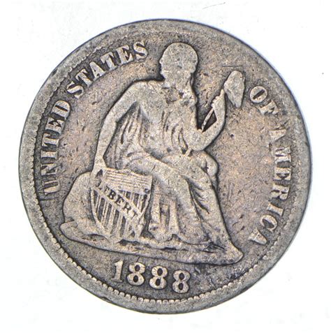 Full Liberty - 1888 Seated Liberty Silver Dime | Property Room
