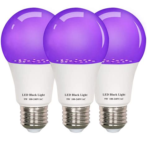 Black Light Bulbs Led 9w Uv Light 60w Equivalent Blacklights ...