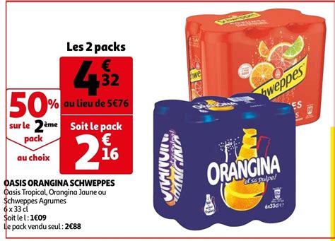 Promo Oasis Orangina Schweppes chez Auchan