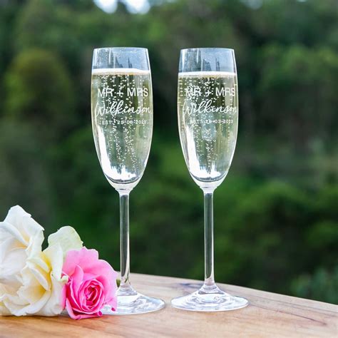 Champagne Glasses Wedding Wedding Bridal Party Champagne Flutes