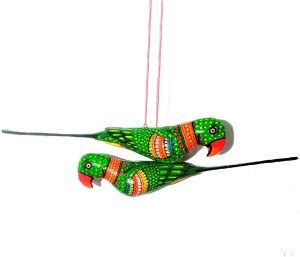 sabyasachi product Hanging parrots Decorative Showpiece - 7 cm Price in ...
