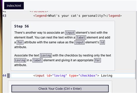 Image result for Step 56 Freecodecamp HTML