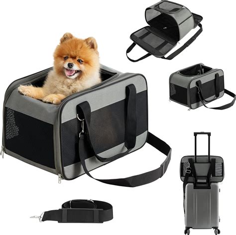 Lesure Cat Dog Carrier Airline Approved - Dog Carrier for Small Dogs Collapsible Soft Side TSA ...