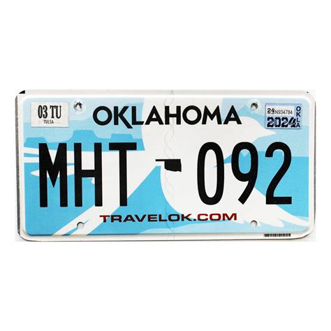 2024 Oklahoma #MHT092 | Colorful License Plates