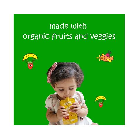 Happa Organic Apple and Mango Puree, Stage 2, 6 Months+ 100g Each (Pack ...