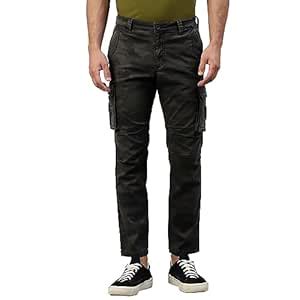 Royal Enfield CAMO CARGO TROUSER OLIVE CAMO (40") 102 : Amazon.in ...