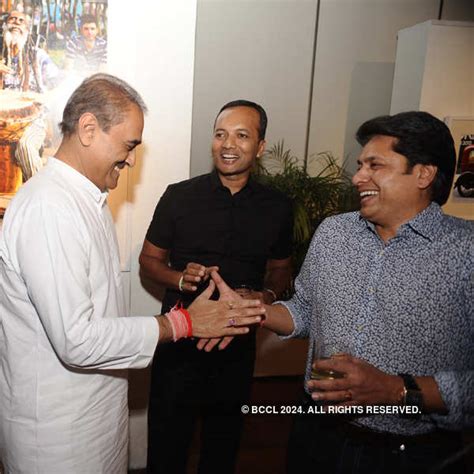 (L to R) Praful Patel, Naveen Jindal and Sandeep Jajodia during an ...