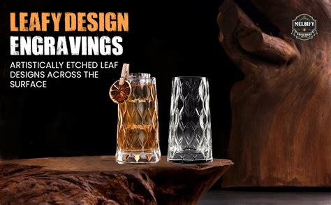 Melbify Leafy Mojito Glasses | Set of 6 | 350 Ml | Highball Mojito ...