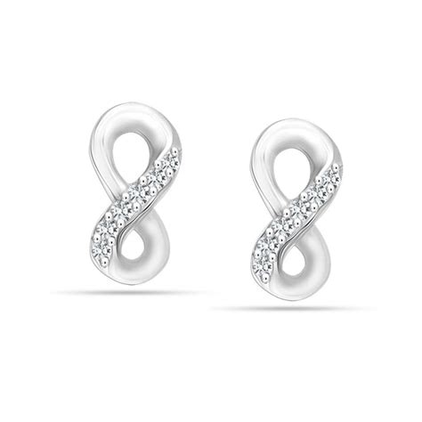 LeCalla - Buy 925 Sterling Silver CZ Infinity Micro Pave Stud Earrings ...