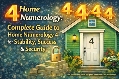 4 Home Numerology: Complete Guide to Home Numerology 4 for Stability ...