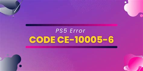 Image result for PS5 Error Code Ce 100005 6