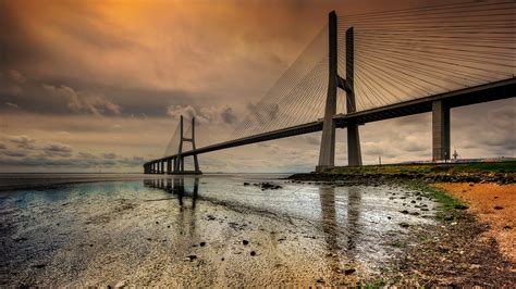 Download Man Made Vasco Da Gama Bridge HD Wallpaper