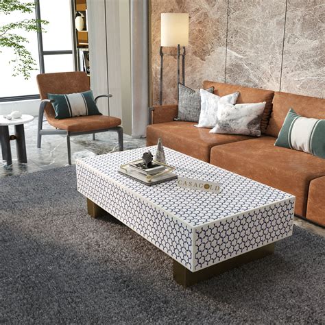 Luxom Inlay Rectangular Coffee Table - Targua – CasaGold