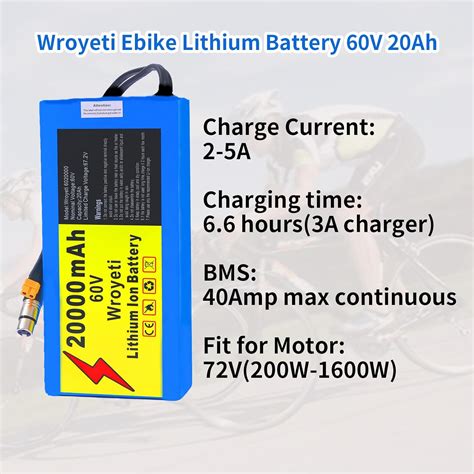 Wroyeti 60V 20Ah 60V Electric Battery Electric Bike Lithium India | Ubuy