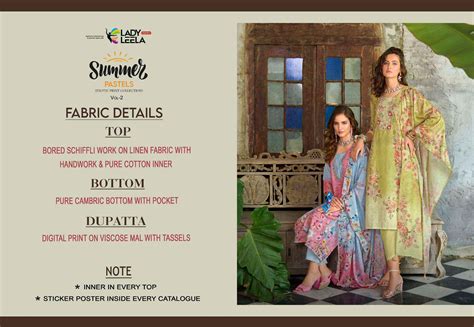 Lady Leela Summer Pastels Vol 2 Exclusive Readymade 3 Piece Suit Wholesale