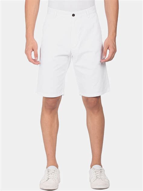 Arrow Men White Pure Cotton Chino Shorts - Price History