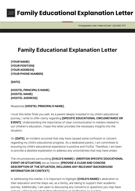 Free Explanation Letter Templates, Editable and Printable