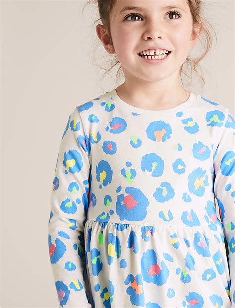 Buy Pure Cotton Leopard Print Dress (2-7 Yrs) at Marks & Spencer