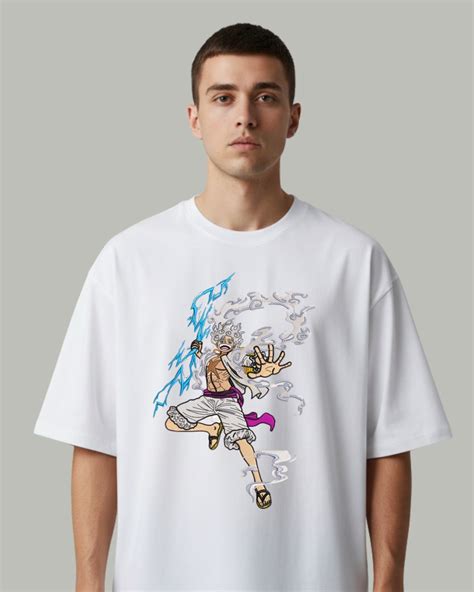 Luffy Nika (Front) Embroidered Oversized T-Shirt – Kreativ Arts Inc