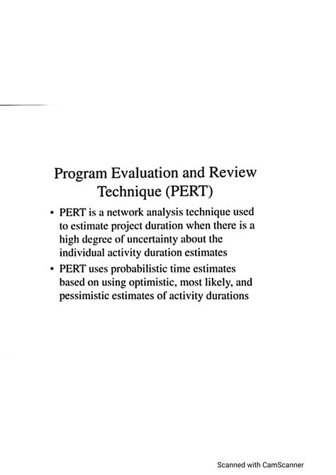 Image result for Pert Method Examples